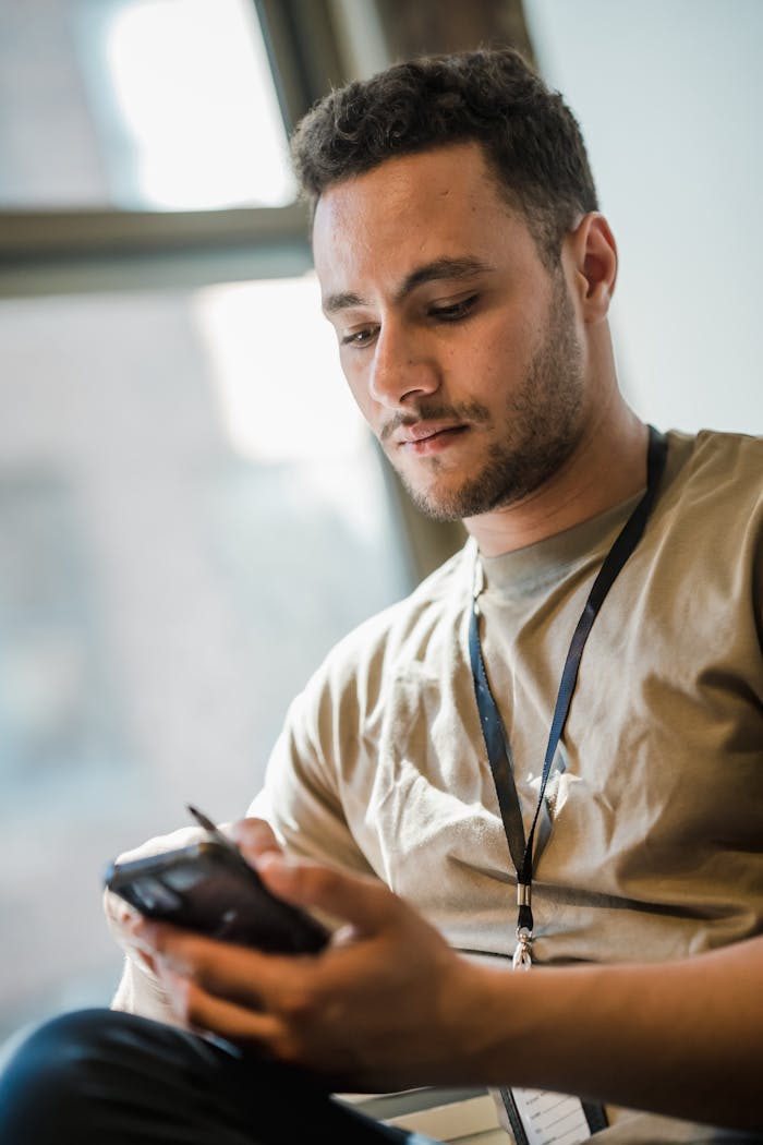 Man Using Smart Phone